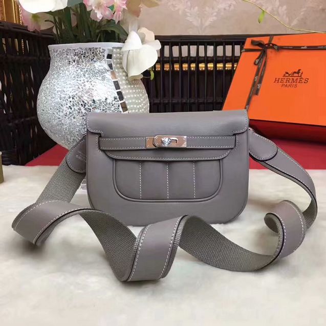 Hermes original swift calfskin berlin bag BL0020 light grey