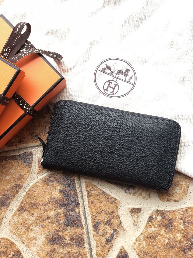 Hermes original togo leather zipper wallet HA0157