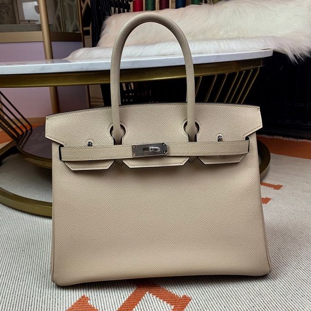 Hermes original epsom leather birkin 30 bag H30-3 gris tourterelle