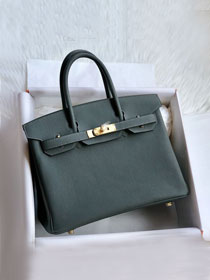 Hermes original togo leather birkin 30 bag H30-1 vert amande