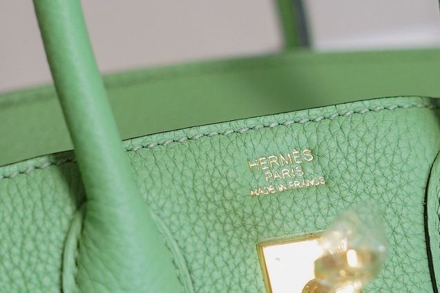 Hermes original togo leather birkin 35 bag H35-1 vert criquet
