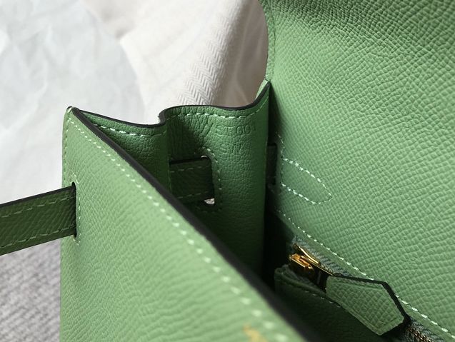 Hermes original epsom leather kelly 25 bag K25-1 vert criquet