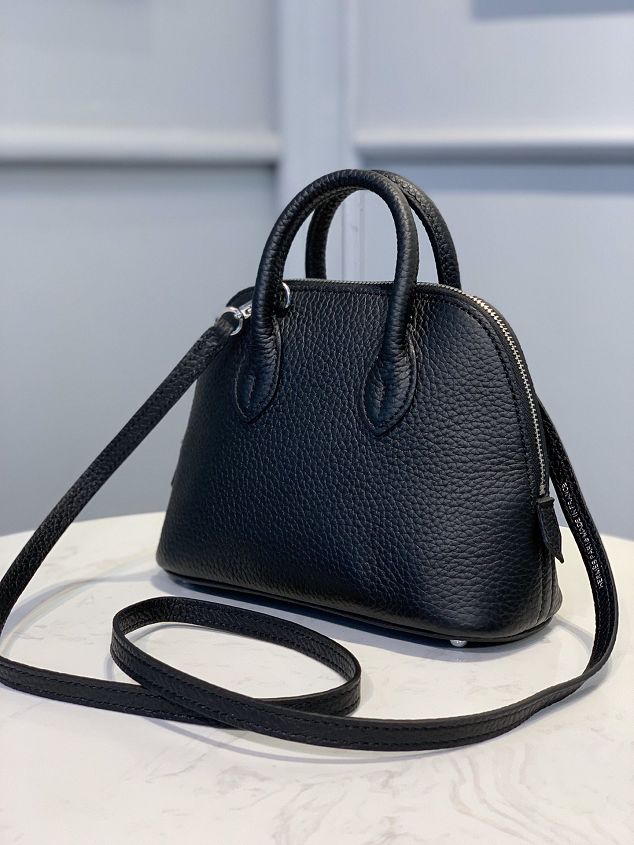 Hermes original togo leather mini bolide bag H018 black