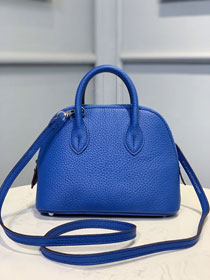 Hermes original chevre mini bolide bag H018 royal blue