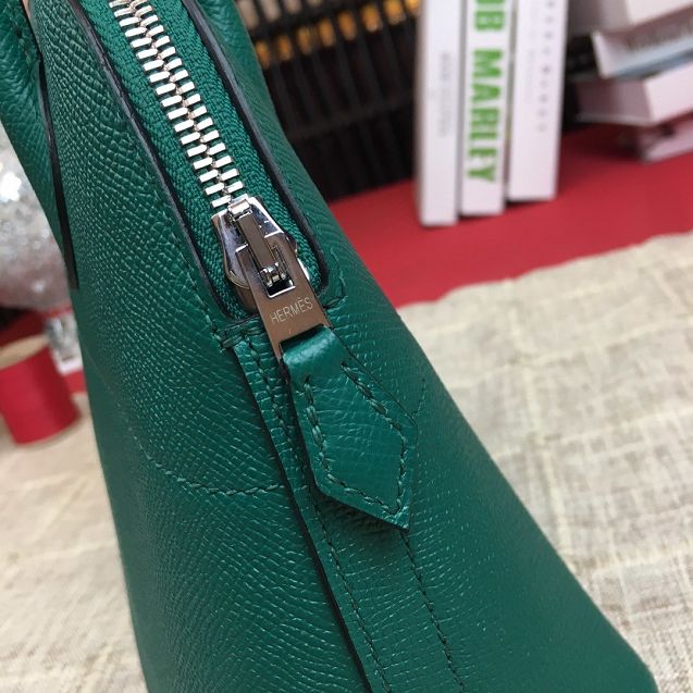 Hermes original epsom leather small bolide 27 bag B027 emerald green