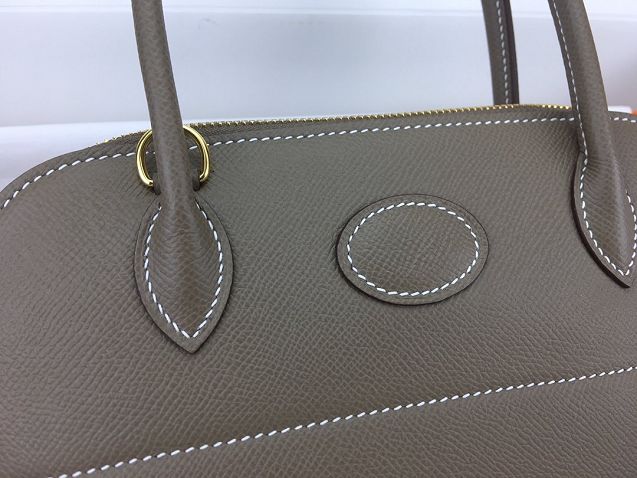 Hermes original epsom leather medium bolide 31 bag B031 etoupe grey