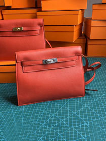 Hermes original evercolor leather kelly danse bag KD022 red