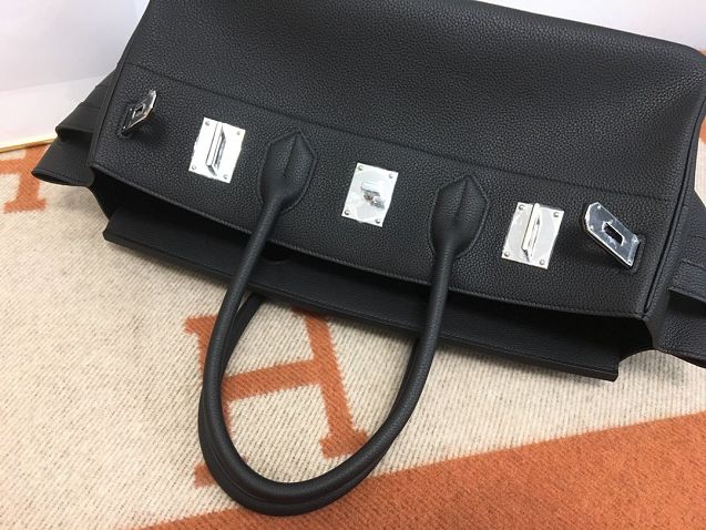 Hermes original calfskin birkin 42 shoulder bag BK0058  black