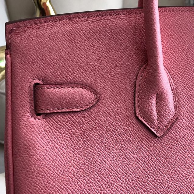Hermes original epsom leather birkin 35 bag H35-3  cherry pink