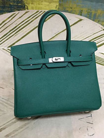 Hermes original epsom leather birkin 35 bag H35-3 peacock green