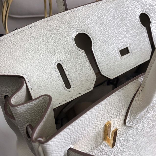 Hermes original togo leather birkin 35 bag H35-1 craie white