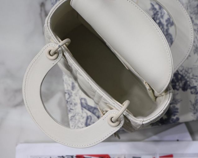 Dior original lambskin medium lady dior ultra-matte bag M0565 white