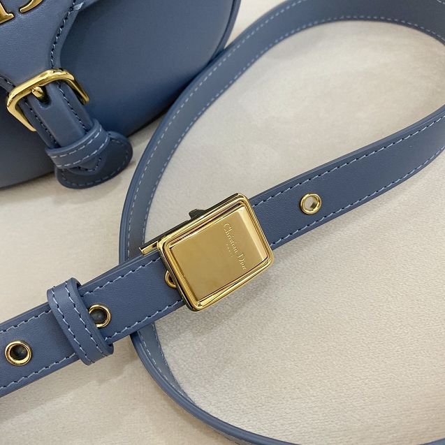 2020 Dior original calfskin small bobby bag M9317 denim blue
