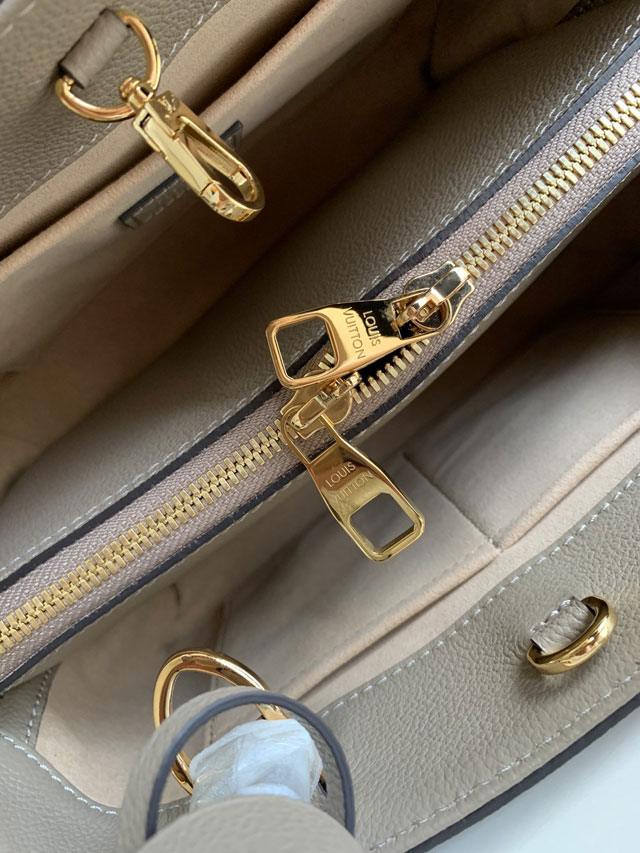 2021 louis vuitton original embossed calfskin montaigne BB handbag M45489 grey