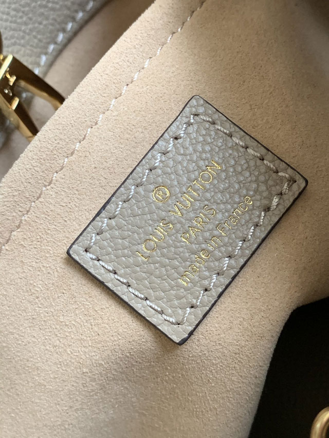 2021 louis vuitton original embossed calfskin montaigne BB handbag M45489 grey
