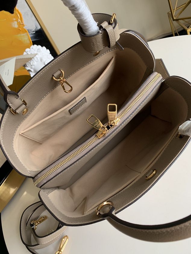 2021 louis vuitton original embossed calfskin montaigne MM handbag M45485 grey