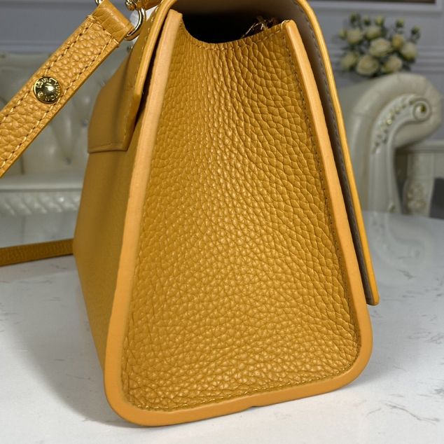 2021 louis vuitton original taurillon calfskin twist one handle bag pm M57136 yellow