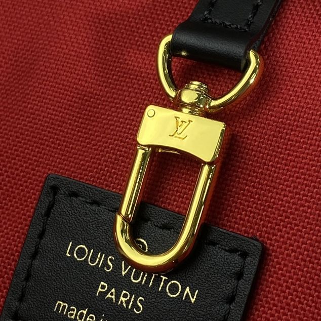 Louis vuitton original monogram canvas onthego tote bag MM M45321(black strap)