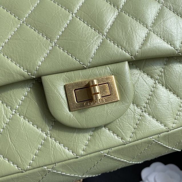 CC original calfskin small 2.55 handbag AS0874 light green