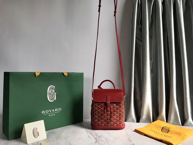 Goyard original canvas alpin mini backpack GY0005 wine red