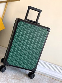 Goyard canvas rolling luggage GY0003 green