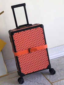 Goyard canvas rolling luggage GY0003 orange