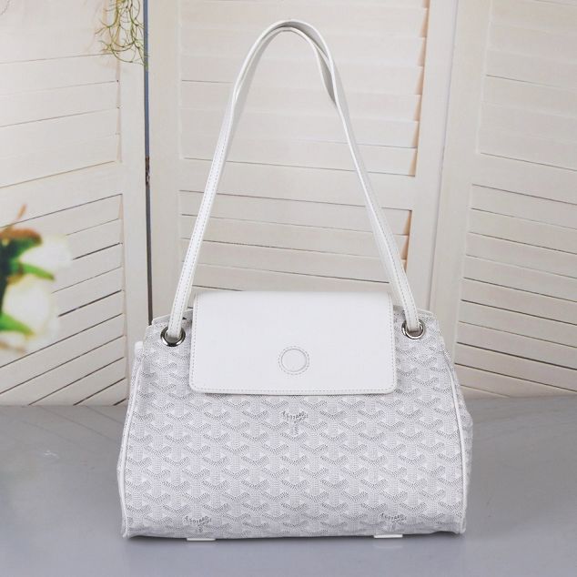 Goyard original canvas rouette shoulder bag GY0004 white