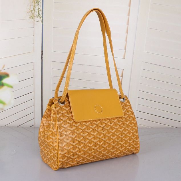 Goyard original canvas rouette shoulder bag GY0004 yellow