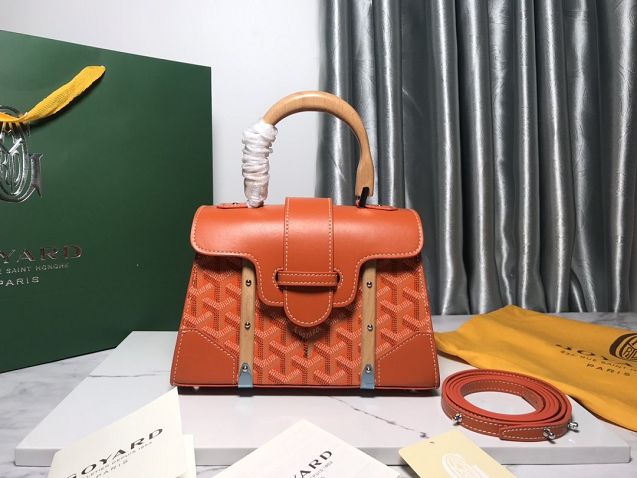 Goyard original canvas saigon structure mini bag GY0009 orange