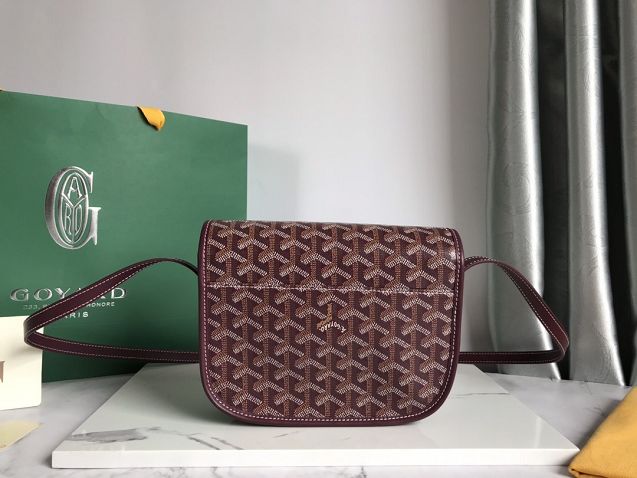 Goyard original canvas belvedere bag GY0013 bordeaux