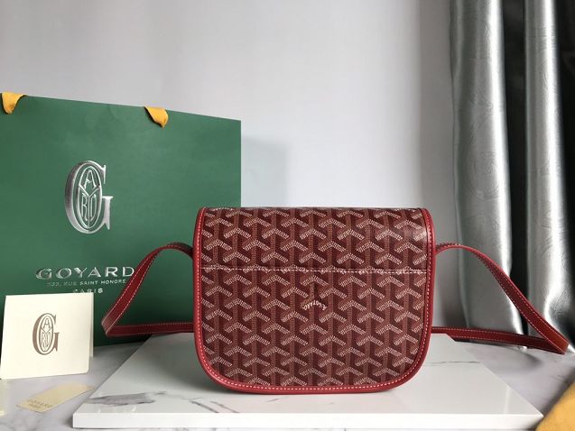 Goyard original canvas belvedere bag GY0013 wine red