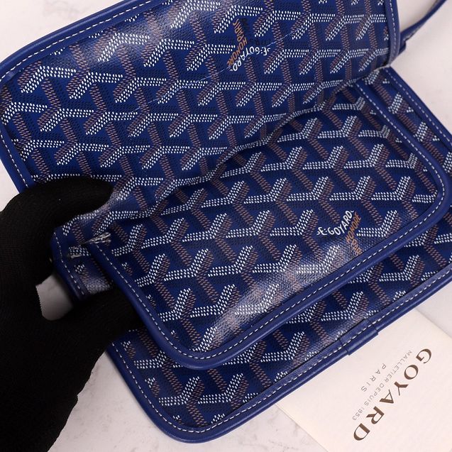 Goyard original canvas plumet pouch GY0010 blue