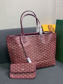 Goyard canvas isabelle tote pm bag GY0025 wine red
