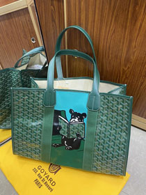 Goyard canvas shopping tote bag GY0026 green