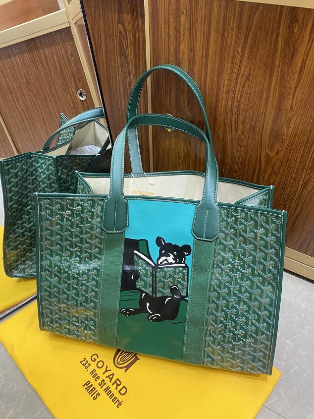 Goyard original canvas villette shopping tote bag GY0026 green