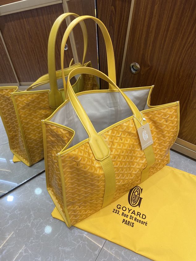 Goyard original canvas villette shopping tote bag GY0026 yellow