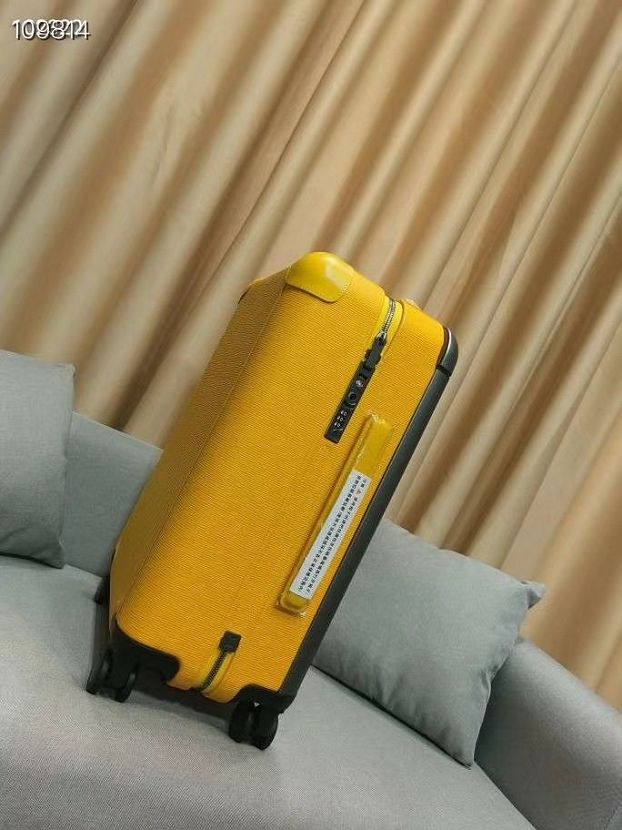 Louis vuitton original calfskin horizon 55 rolling luggage M23264 yellow