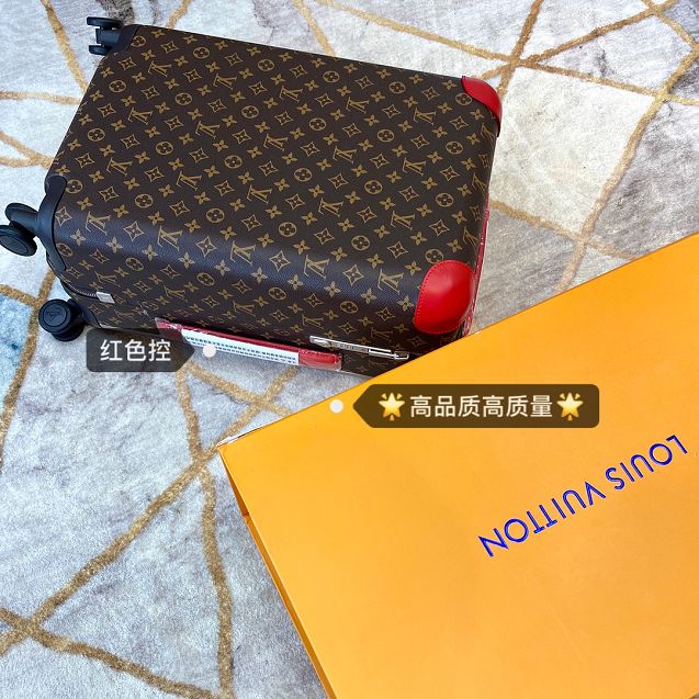 Louis vuitton original monogram canvas horizon 55 rolling luggage M20200 red