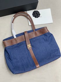 2021 CC original denim shopping bag AS2309 blue