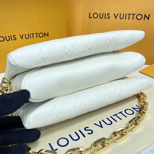 2023 Louis vuitton original lambskin coussin pm bag M57793 white