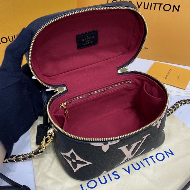 2021 Louis vuitton original calfskin vanity pm handbag M45597 black