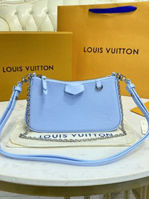 Louis vuitton original epi leather easy pouch M80480 blue