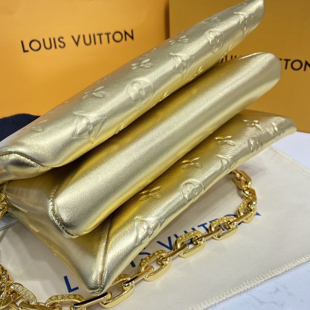 2023 Louis vuitton original lambskin coussin pm bag M57936 gold