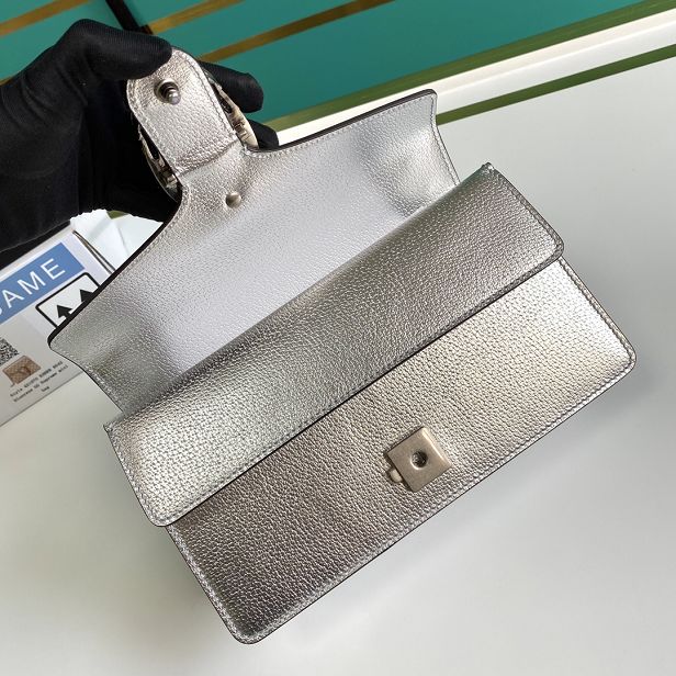 GG original calfskin dionysus small shoulder bag 499623 silver