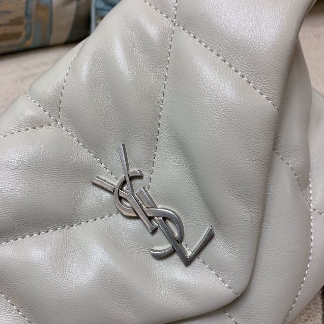 YSL original lambskin puffer mini bag 759337 white