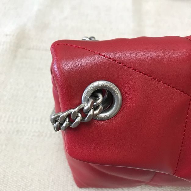 YSL original calfskin puffer small bag 577476 red