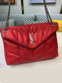 YSL original lambskin puffer medium bag 577475 red