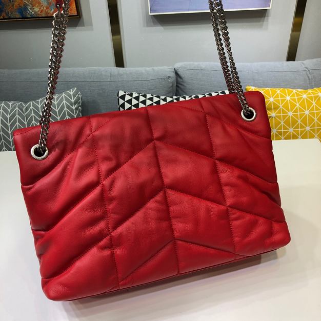 YSL original lambskin puffer medium bag 577475 red