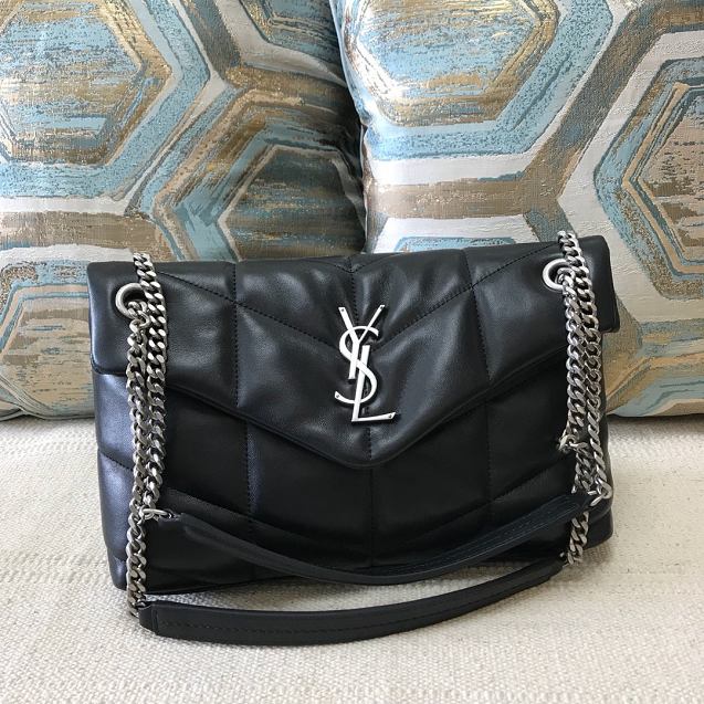 YSL original calfskin puffer small bag 577476 black