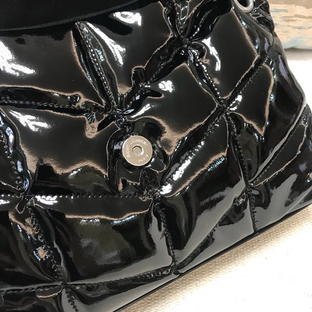 YSL original patent leather puffer small bag 577476 black